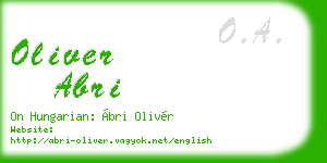 oliver abri business card